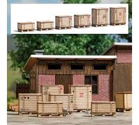 Busch 1811 H0 6 pallet e 6 casse di legno kit