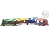 Busch 1824 H0 4 Market Stalls Kit