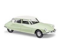 Busch 48035 H0 Auto modello Citroën DS19 a due colori, giallo-verde/bianco