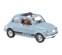 Busch 48735 H0 Auto modello Fiat 500 con conducente e cane