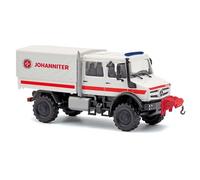 Busch 51084 - H0 - MB UNIMOG 5023 JOHANNITER - Nuovo