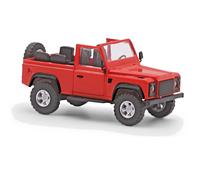 Busch 54390 Land Rover Defender 90 Aperti, Rosso, H0, Nuovo 2025