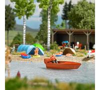 Busch 5480 - Lago Con Barca A Motore H0/N/T - Nuovo