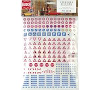 Busch 6028 H0 Kit Cartello stradale, Segnale di nome della strada, Numero civi