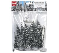 Busch 6465 - Modellismo Ferroviario, Set di Abete innevati Natalizi, Scala H0