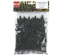 Busch scala N 6577 40 alberi alberelli abeti pini con piedistallo 3 - 6 cm.