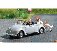 Busch 7823 Ho / Oo Azione Set: Please Spingere VW Hebmüller Convertible &