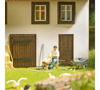 Busch 79855 Intaglio In Legno Con Figura Set Di Azione HO NUOVO