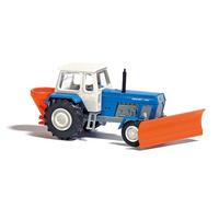 Busch 8699 - Scala Tt - Trattore " Progresso " Blu Con Spazzaneve - Scopa