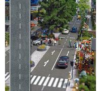 Busch 9750 Flessibile Tarmac Strada, Autoadesivo, Oo 1:76 Scala. 1m LONGx80mm