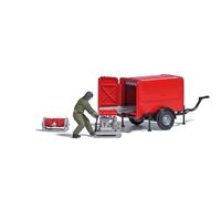 Busch 7962 Action-Set Schlauchanhänger Con Tragkraftspritze / 1:87 - H0