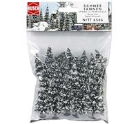 Busch Aste da neve, 20 pezzi, N - 1:160, Alberi innevati per trenino elettrico