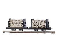 Busch Feldbahn 12211 H0f due vagoni con tronchi di legno