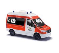 Busch H0 54060 Mercedes Sprinter Corto, Servizio Di Emergenza Aachen / 1:87