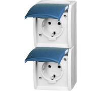 BUSCH JAEGER 20-02 EW-53 2084-0-0701 - CEE 7/3 - 2P+E - Blue - White - IP44 - 2