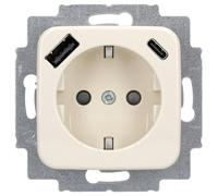 Busch-Jaeger 20 EUCB2USBAC-212 SCHUKO® USB-Steckdose, A/C Busch-Duro 2000® SI, weiß (2CKA002011A6295)