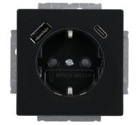 Busch-Jaeger 20 EUCB2USBAC-81 SCHUKO® USB-Steckdose, A/C future® linear, Anthrazit (2CKA002011A6300)