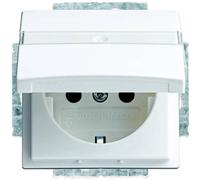 EL BJ 20 EUK-914 - Presa schuko balance® SI coperchio ribaltabile, bianco alpino