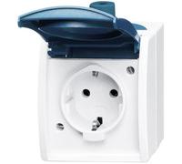 Busch-Jaeger 20 EW-53 Interruttore per ambienti umidi Presa schuko Superficie