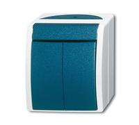 BUSCH JAEGER 2601/5 W-53 - 2P - Green - Grey - 250 V - 10 A - 74 mm - 55 mm