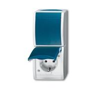 BUSCH JAEGER 2601/6/20 EW-53 - CEE 7/4 - 2P+E - Blue - White - IP44 - 250 V -