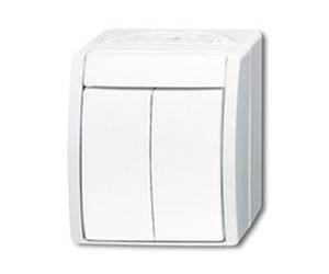 BUSCH JAEGER 2CKA001085A1621 2601/5 W-54 - 2P - White - 250 V - 10 A - 74 mm -