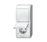 BUSCH JAEGER 2CKA001684A0327 2601/6/20 EW-54 - CEE 7/3 - 2P+E - White - IP44 -