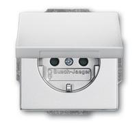 BUSCH JAEGER 2CKA002018A1487 20 EUK-83 Steckdosen-Einsatz alusi mit Klappdeckel