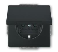BUSCH JAEGER 2CKA002018A1495 Steckdose SCHUKO 20 EUK-885 Klappdeckel schwarz ma