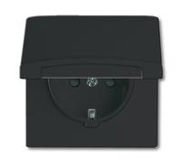 BUSCH JAEGER 2CKA002064A0295 2064-0-0295 - CEE 7/3 - 2P+E - Black - IP44 - 250