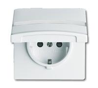 BUSCH JAEGER 2CKA002064A0301 2064-0-0301 - CEE 7/3 - 2P+E - White - IP44 - 250