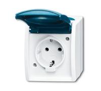 BJ 20 EWN-53 - Presa schuko con coperchio ribaltabile ed etichetta