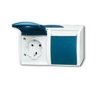 BUSCH JAEGER 2CKA002084A0703 2084-0-0703 - CEE 7/3 - 2P+E - Blue - White - IP44