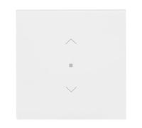 Busch-Jaeger Busch-art Linear - Interruttore a bilanciere a 1 via, bianco | 6232-10-44G - Simbolo per tapparelle e piccola calotta trasparente, fissaggio a griffe, KNX/free@home, IP20
