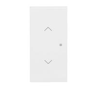Busch-Jaeger Busch-art Linear - Interruttore a bilanciere a 2 vie, bianco | con simbolo persiana e calotta trasparente, fissaggio a griffe, KNX/free@home, IP20, larghezza 34,6 x altezza 69,5 mm