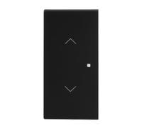Busch-Jaeger Busch-art Linear - Interruttore a bilanciere a 2 vie, nero | con simbolo persiana e calotta trasparente, fissaggio a griffe, KNX/free@home, IP20, larghezza 34,6 x altezza 69,5 mm