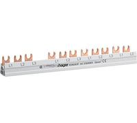 Busch-Jaeger Hager KDN363F Phasensch. 3P+N 63A 10 mq mm 12 ingressi. Attacco forcella isolato grigio