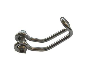 Busch & Müller dup, 474dupb Faro della Titolare 474 dupb gebeogen a Forma di U con Vite e Dado, Argento (1 Pezzi) Unisex Adulto, Taglia Unica