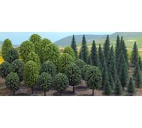 Busch Scala N 6591 50 alberi abeti alberelli 30 abeti e 20 alberi da 3 a 6 cm