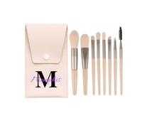 Buscini per trucco da 8 pezzi imposta il pennello per trucco A-Z iniziale personalizzato con custodia, regalo per i kit di pennello per trucco personalizzati per le donne