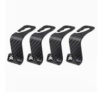 BUSDPL 4 Pezzi Gancio per Poggiatesta Auto per Citroen C2 C3 C4 C5 C6 C3-XR C4X C5X DS, Ganci per Sedile Posteriore Organizzatore Conservazione Dell'auto Accessori