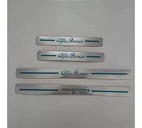 BUSDPL 4 Pezzi Protezione per Battitacco in Acciaio Inox per Alfa Romeo 147 156 Giulietta Giulia Mito Stelvio Brera Spider, Protezioni per Davanzali per Porte Fasce Protezione Sottoporta
