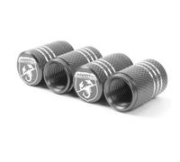 BUSDPL 4 Pezzi Tappo Valvola per Fiat Abarth 600 595, Resistenti Corrosione Valvola Copri Antipolvere di Perdite Antiruggine Tappini Gomme Auto,Silver