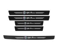 BUSDPL 5 Pezzi Carbonio Battitacco per Alfa Romeo Junior 2024 2025, Benvenuto Pedaliera Protezione Plates Anti-Graffio Scuff Guardia Porta Soglia Accessori