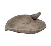BUSDUGA 4328 - Ciotola per uccelli effetto pietra, a forma di cuore, 24 x 24 cm, per uccelli