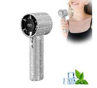 Busgiuar Diamond Portable Fan,Full Diamond Deluxe Diamond Crafted Portable Handheld Turbo Fan,Mini Portable Rechargeable USB Charging 199 Gear Wind Led Display for Home and Outdoor (#01)