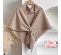 Busgiuar Murou Fashion Shawl,Knitted Shawls And Wraps for Women,Cardigan Cape Cashmere Shoulder,Women's Solid Color Scarf (#04)