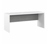 Bush Business Furniture Echo Scrivania per computer, 72 W, bianco puro e grigio shiplap