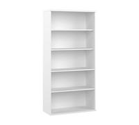 Bush Business Furniture Studio C Libreria alta a 5 ripiani, bianca, grande libreria per casa o ufficio professionale