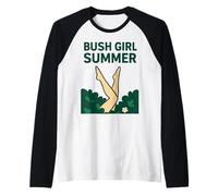 Bush Girl Summer - Design divertente per amanti della natura Maglia con Maniche Raglan